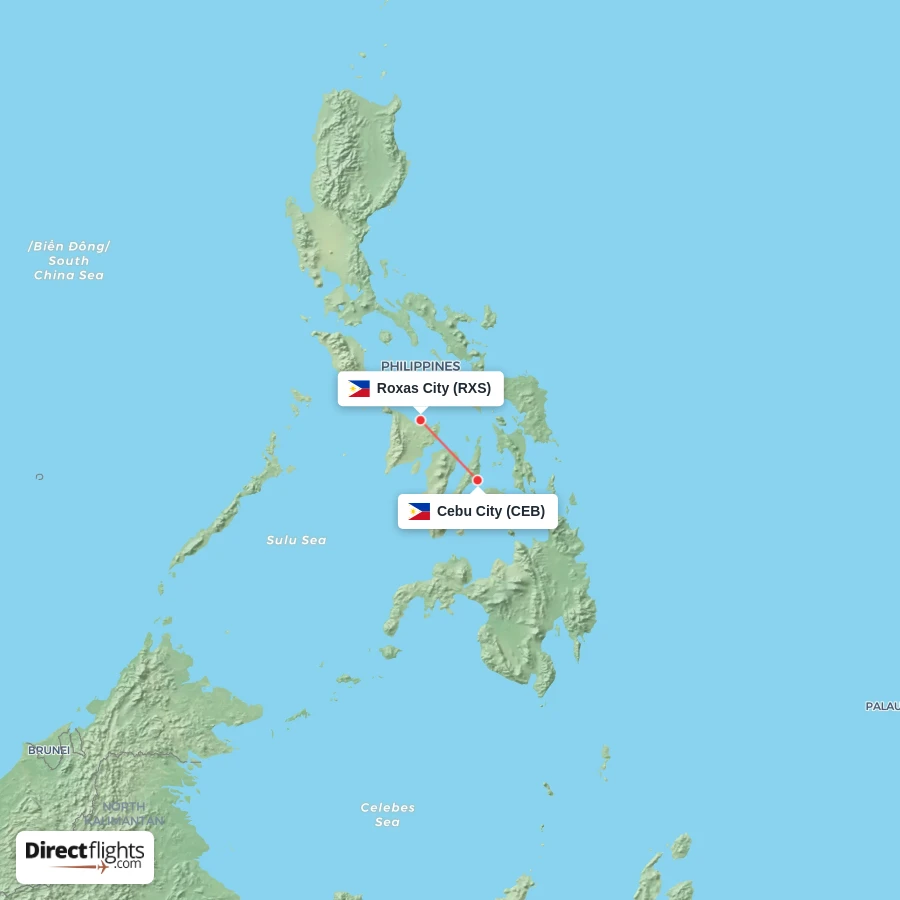 RXS - CEB route map