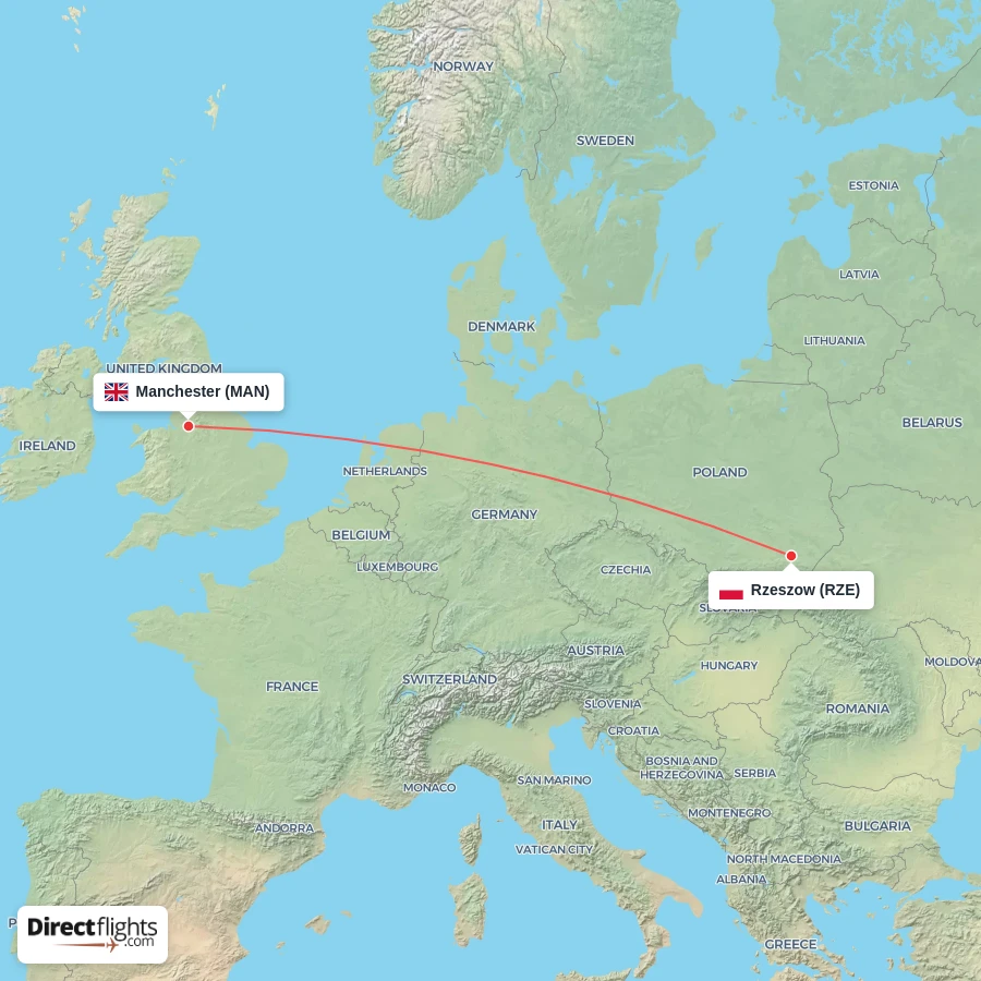 RZE - MAN route map