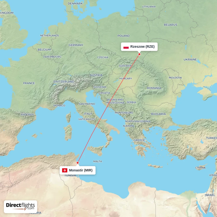 RZE - MIR route map