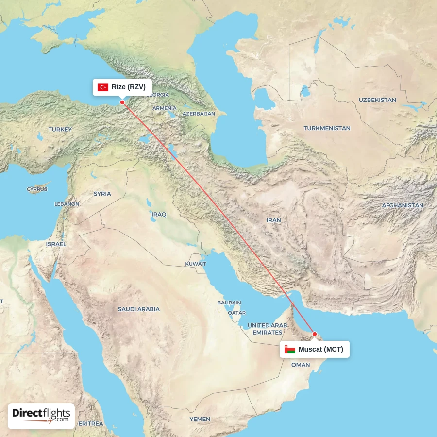 RZV - MCT route map