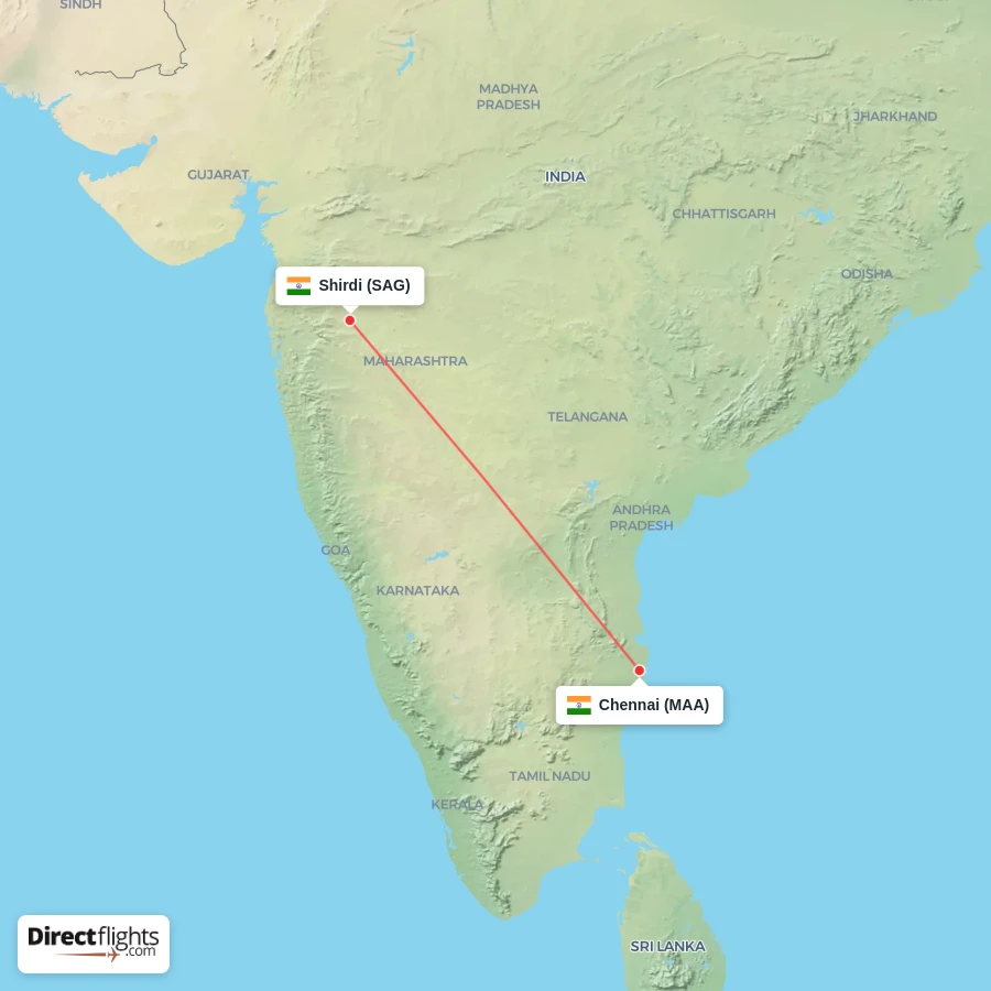 SAG - MAA route map