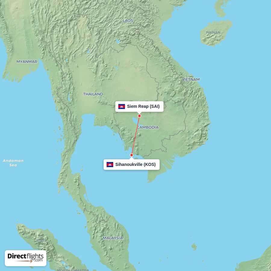 SAI - KOS route map