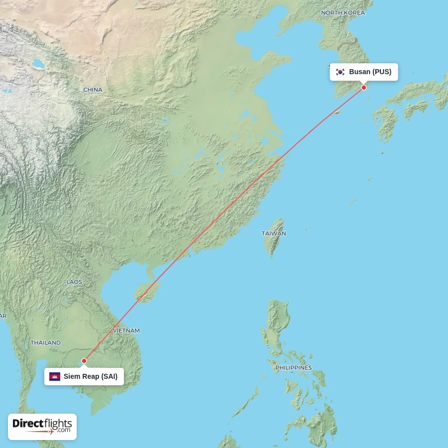 SAI - PUS route map