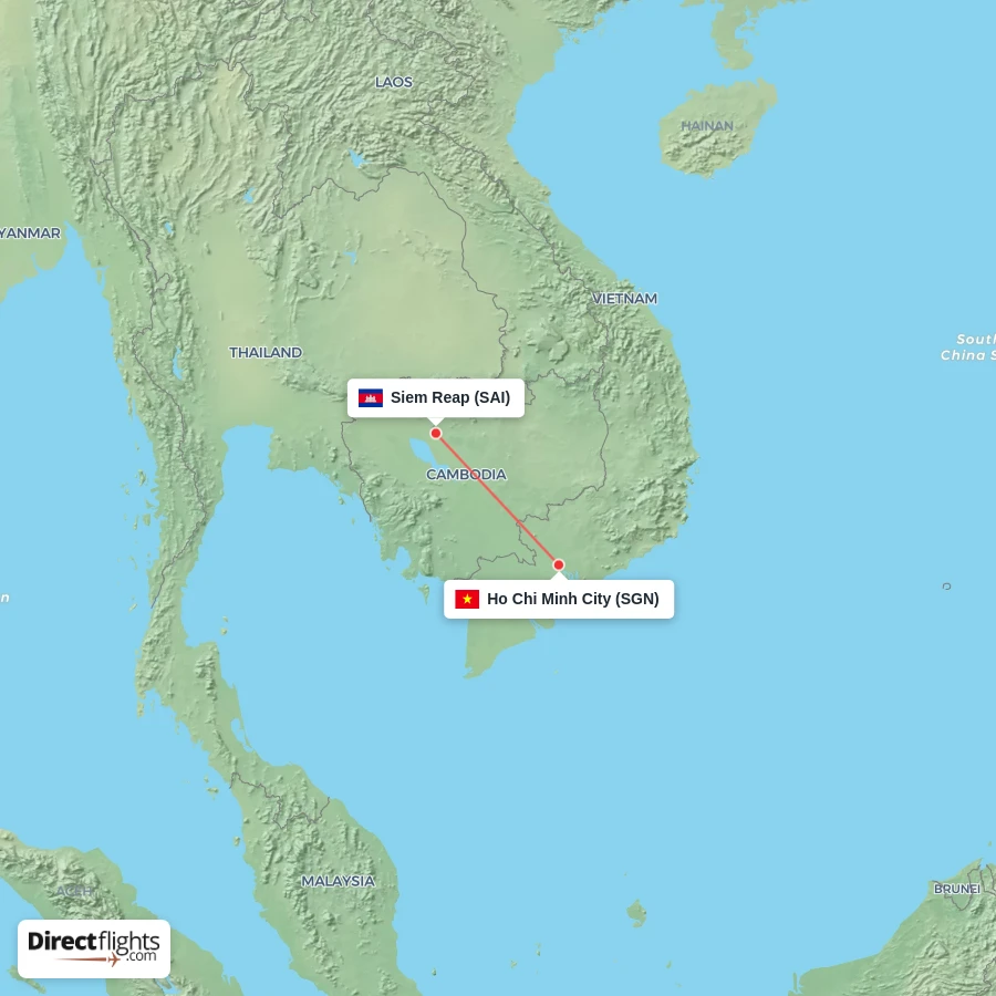 SAI - SGN route map