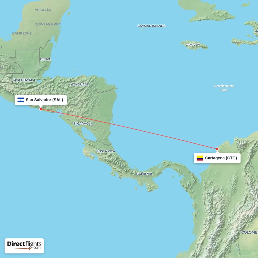 SAL - CTG route map