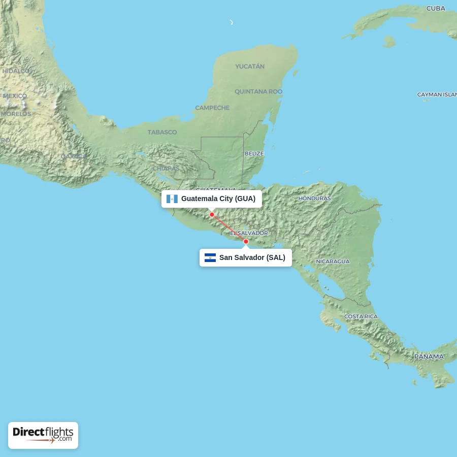 SAL - GUA route map