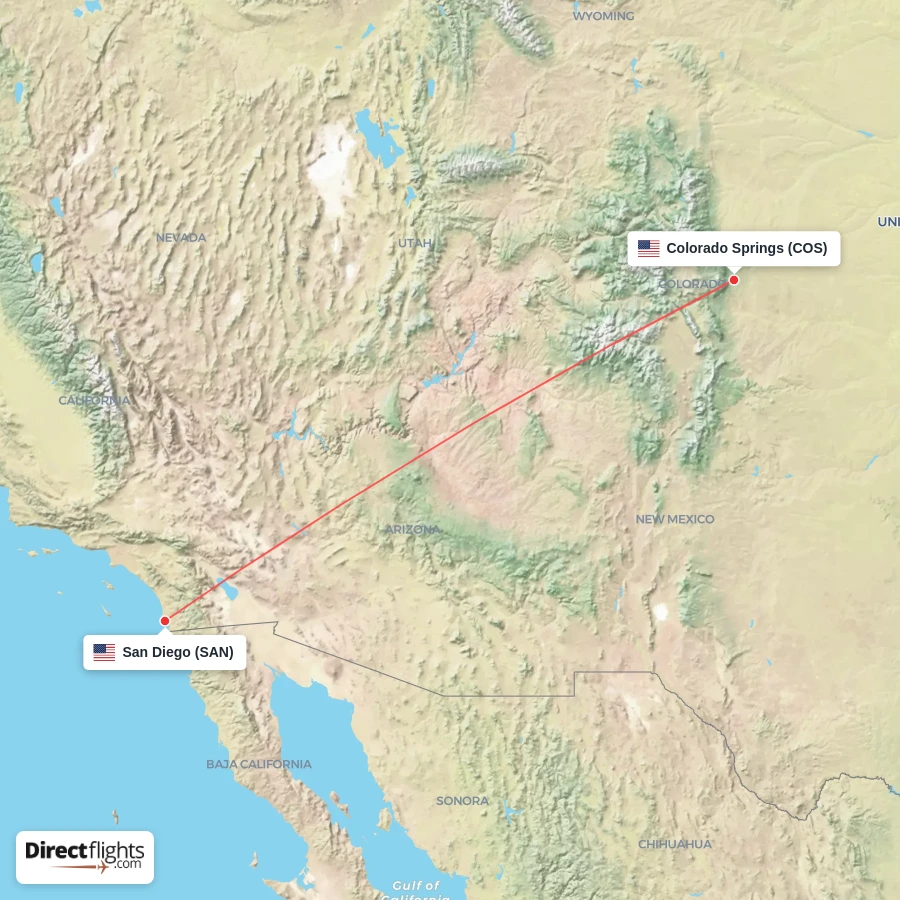 SAN - COS route map