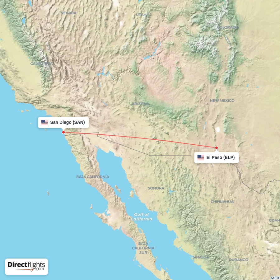 SAN - ELP route map