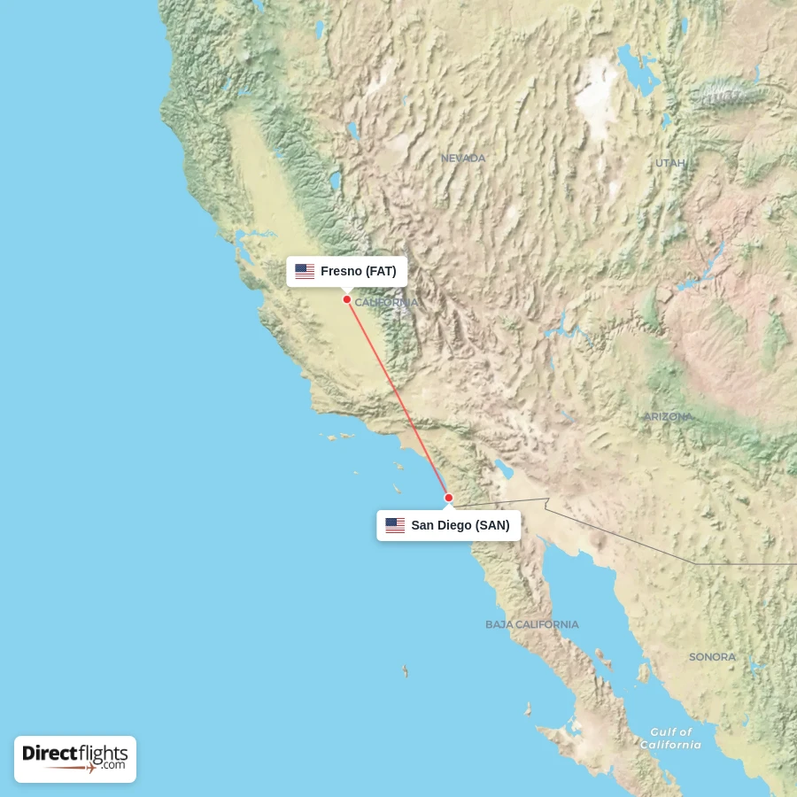 SAN - FAT route map