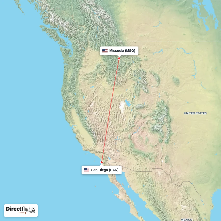 SAN - MSO route map