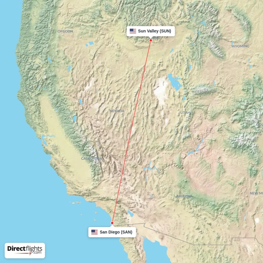 SAN - SUN route map