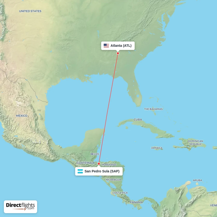SAP - ATL route map