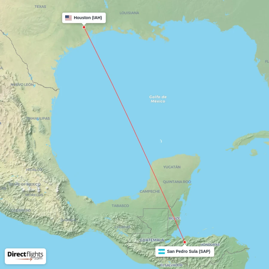 SAP - IAH route map
