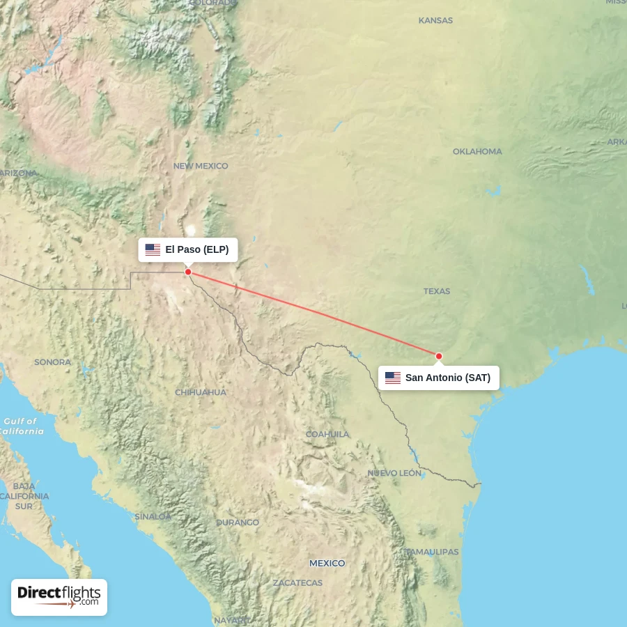 SAT - ELP route map
