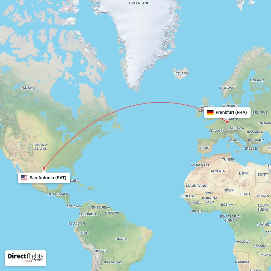 SAT - FRA route map