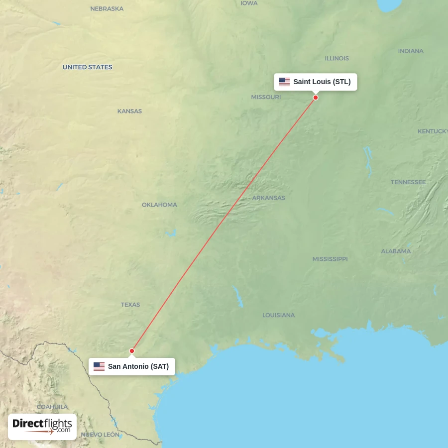 SAT - STL route map