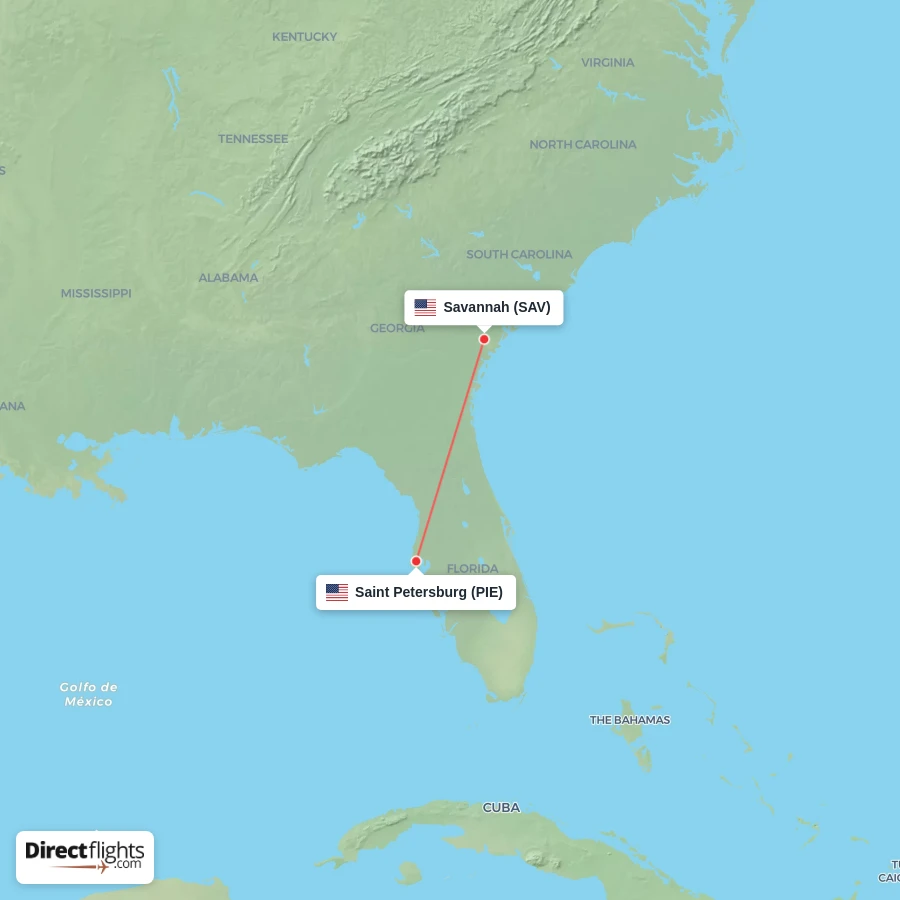 SAV - PIE route map