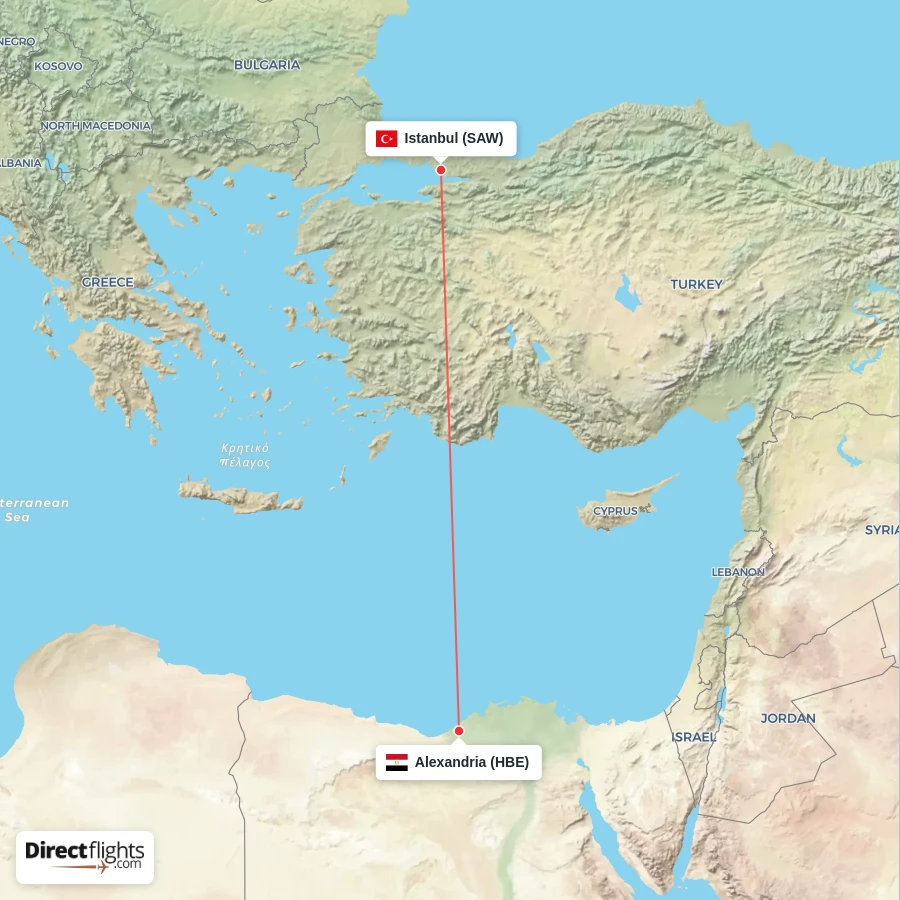 SAW - HBE route map