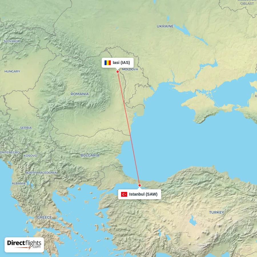 SAW - IAS route map