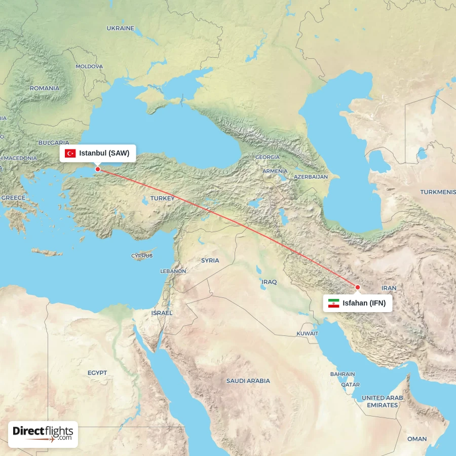 SAW - IFN route map