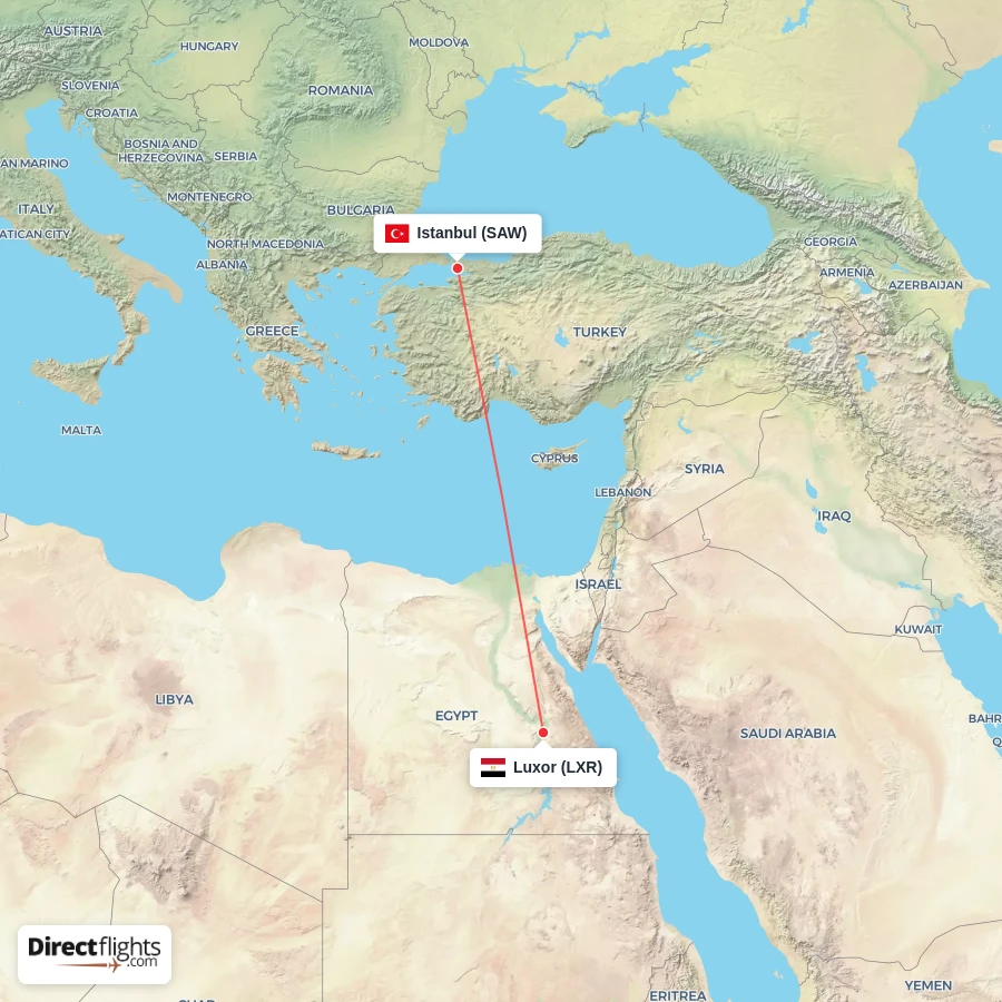 SAW - LXR route map