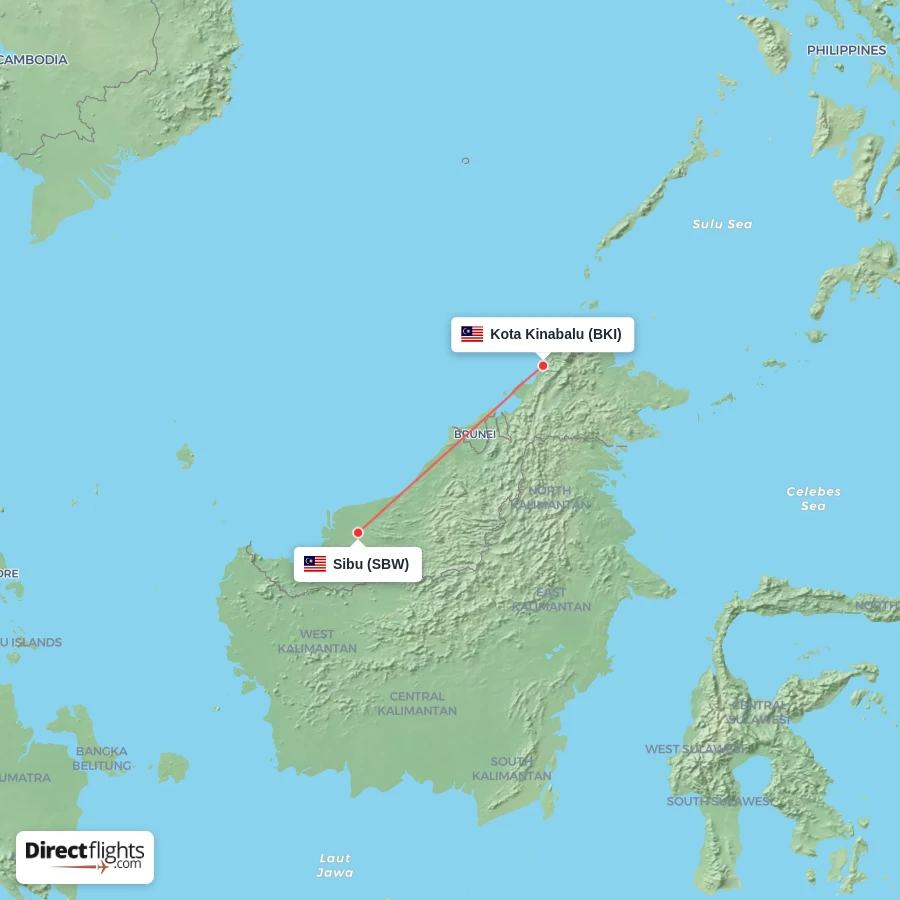 SBW - BKI route map