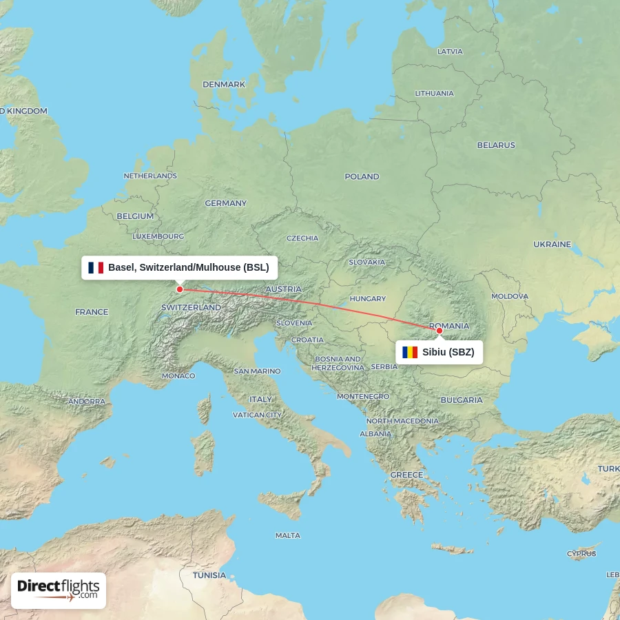 SBZ - BSL route map