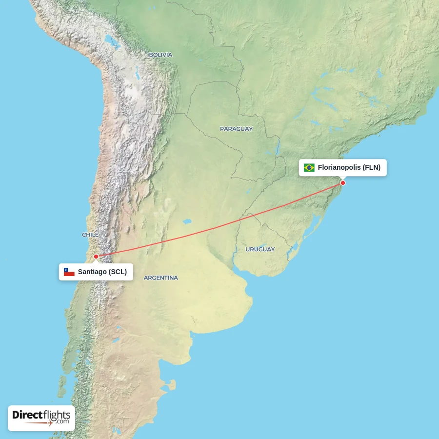 SCL - FLN route map