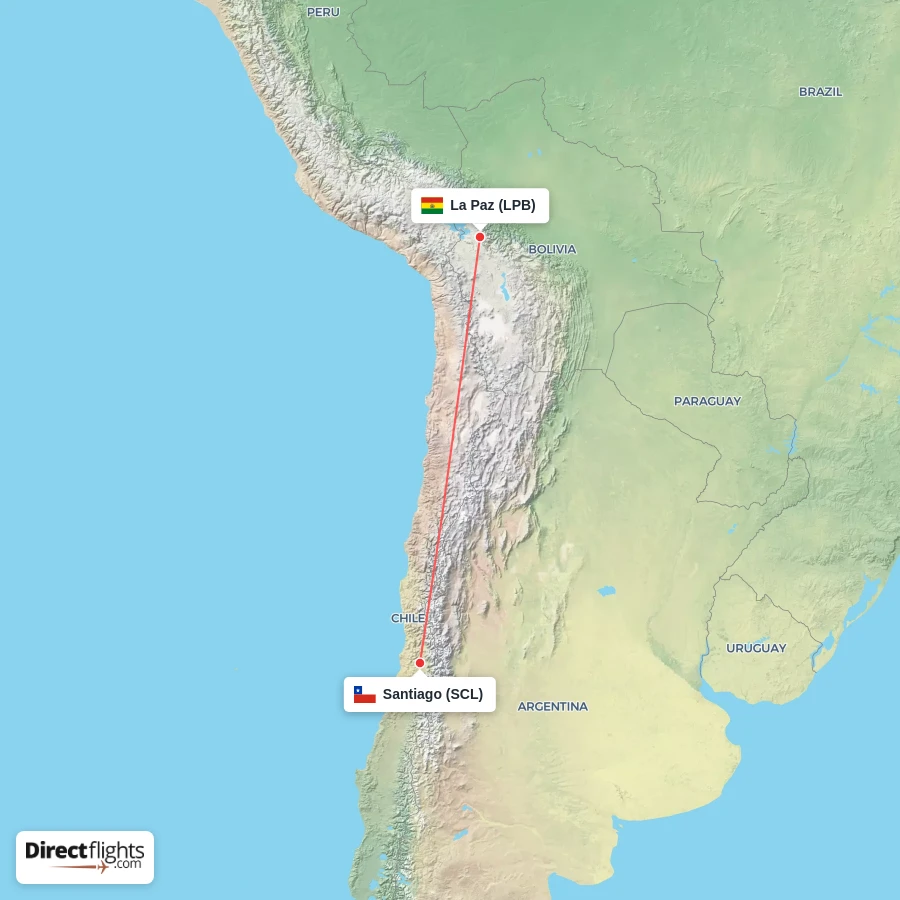 SCL - LPB route map