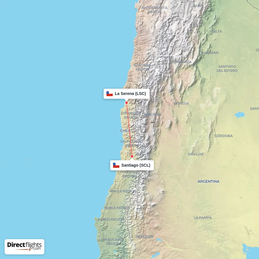 SCL - LSC route map