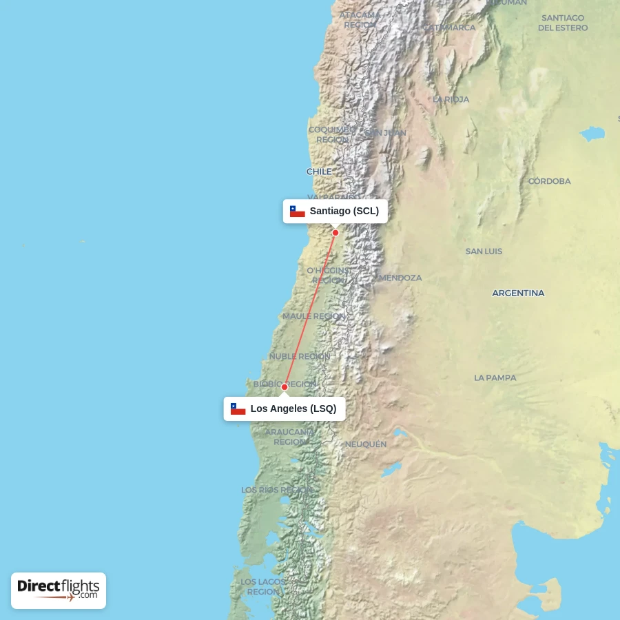 SCL - LSQ route map