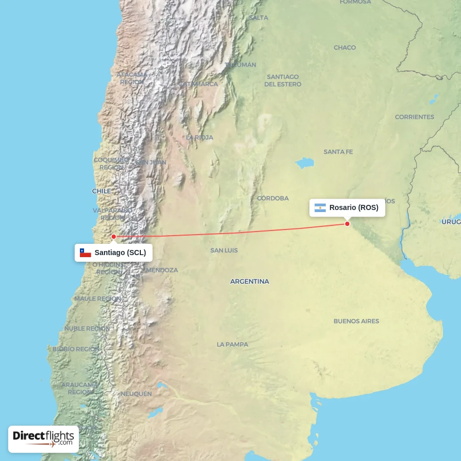 SCL - ROS route map