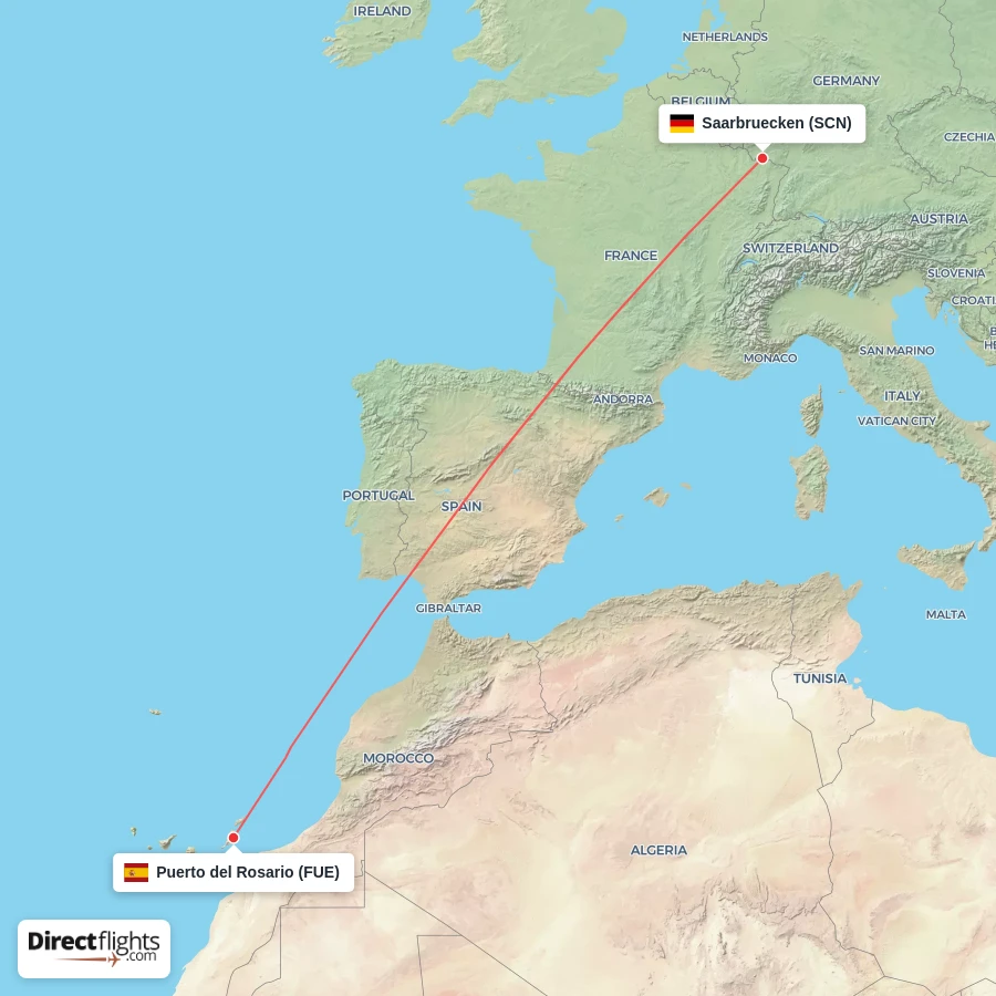 SCN - FUE route map