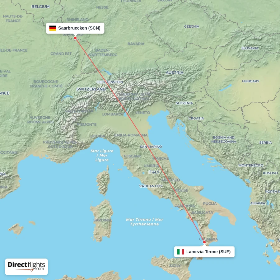SCN - SUF route map
