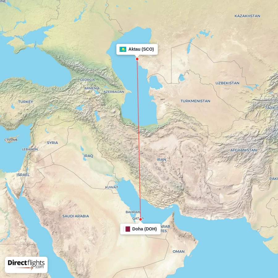 SCO - DOH route map