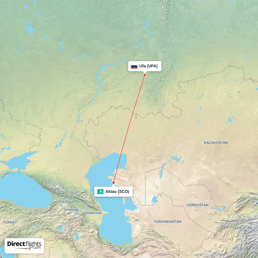 SCO - UFA route map