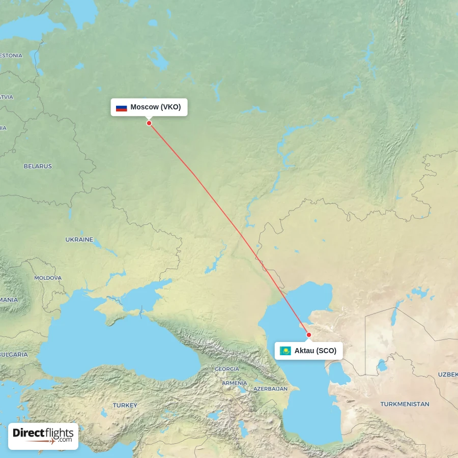SCO - VKO route map