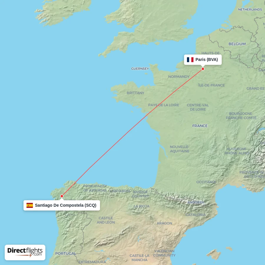SCQ - BVA route map