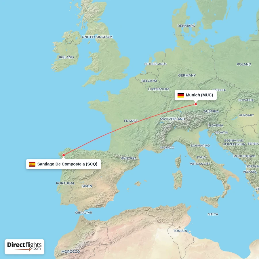 SCQ - MUC route map
