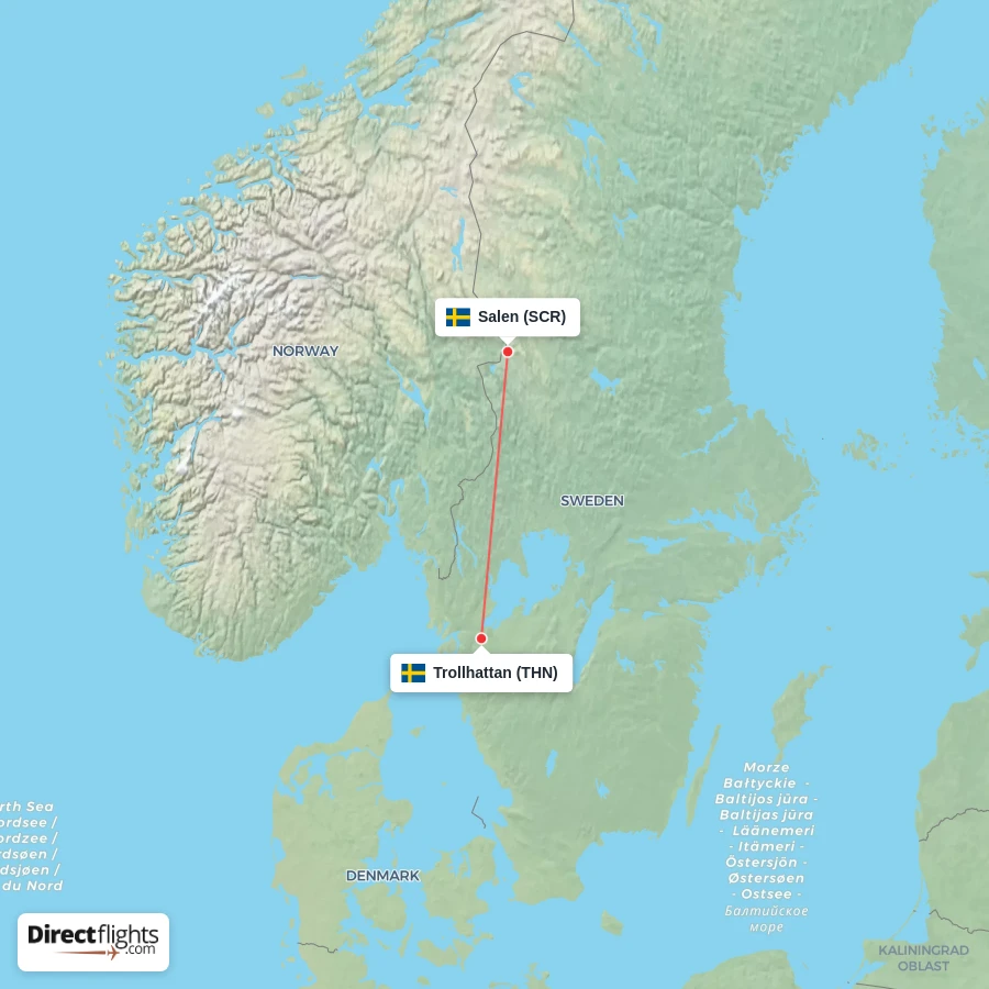 SCR - THN route map