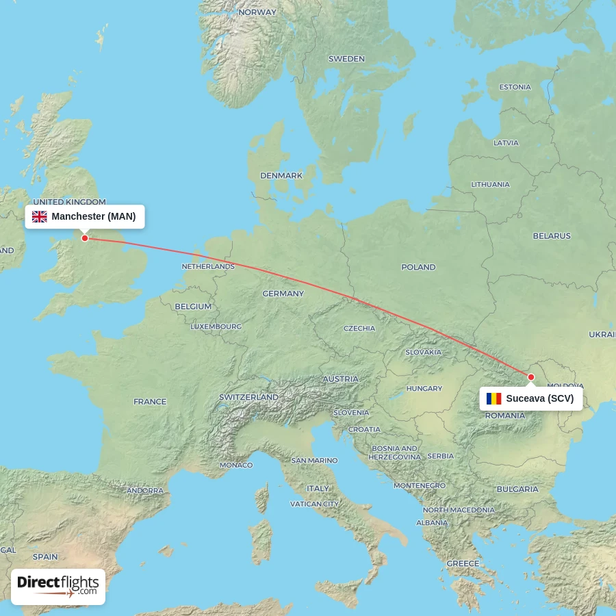 SCV - MAN route map