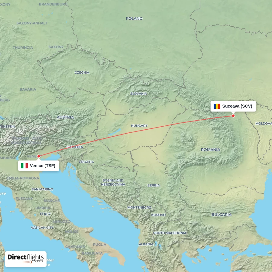 SCV - TSF route map
