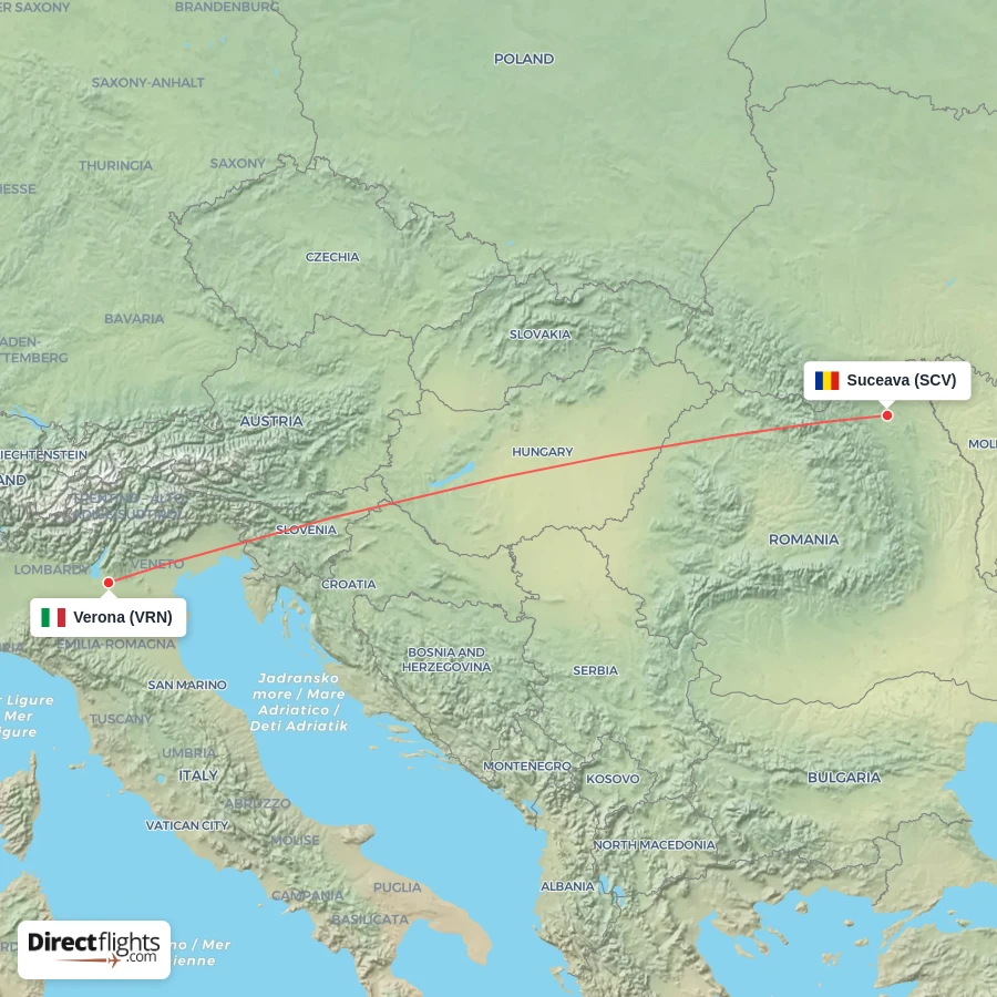 SCV - VRN route map
