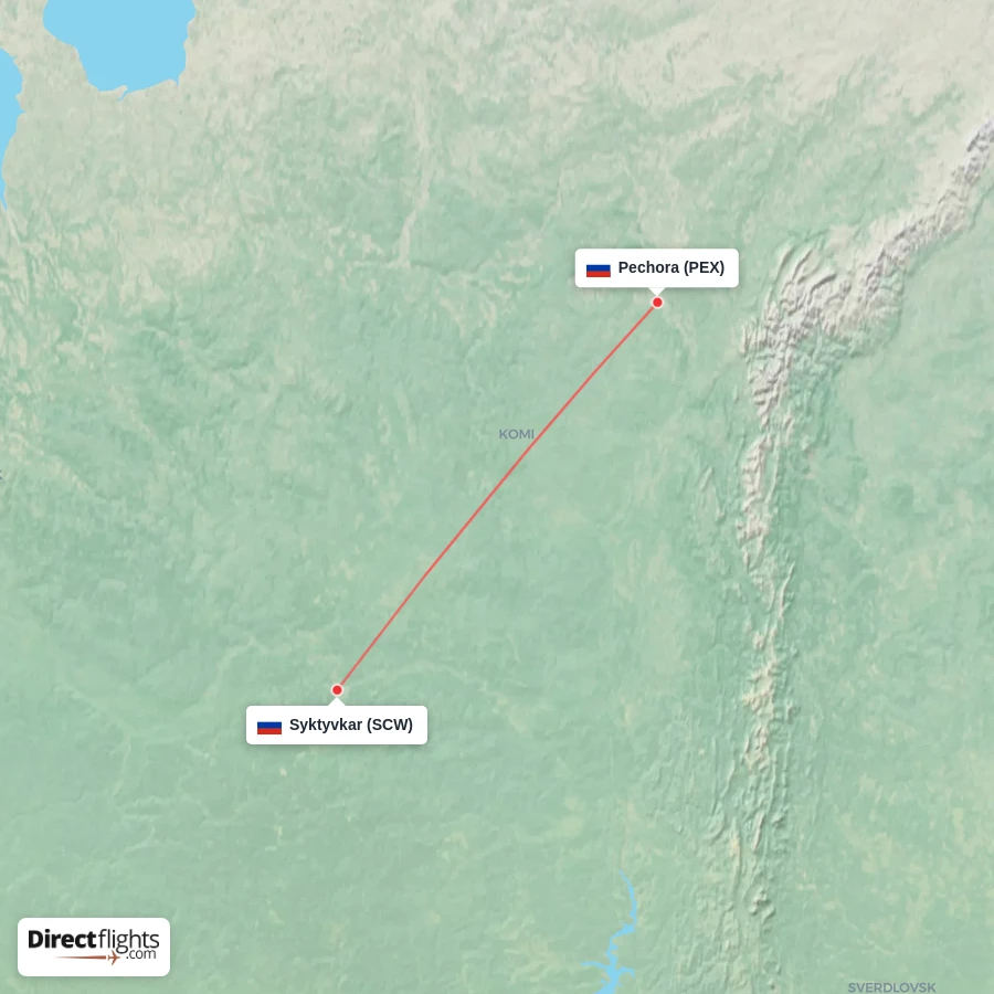 SCW - PEX route map