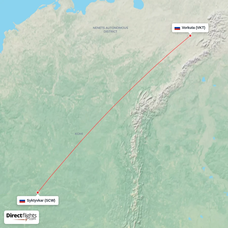 SCW - VKT route map