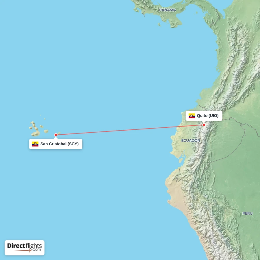 SCY - UIO route map