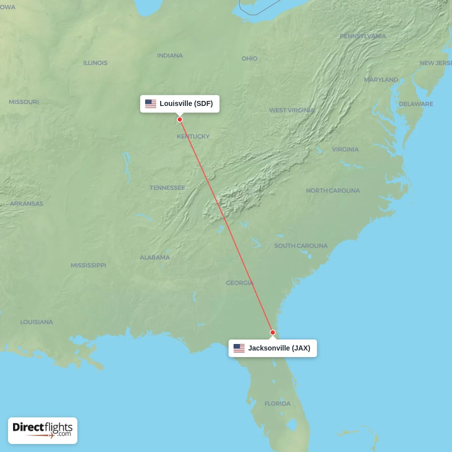 SDF - JAX route map