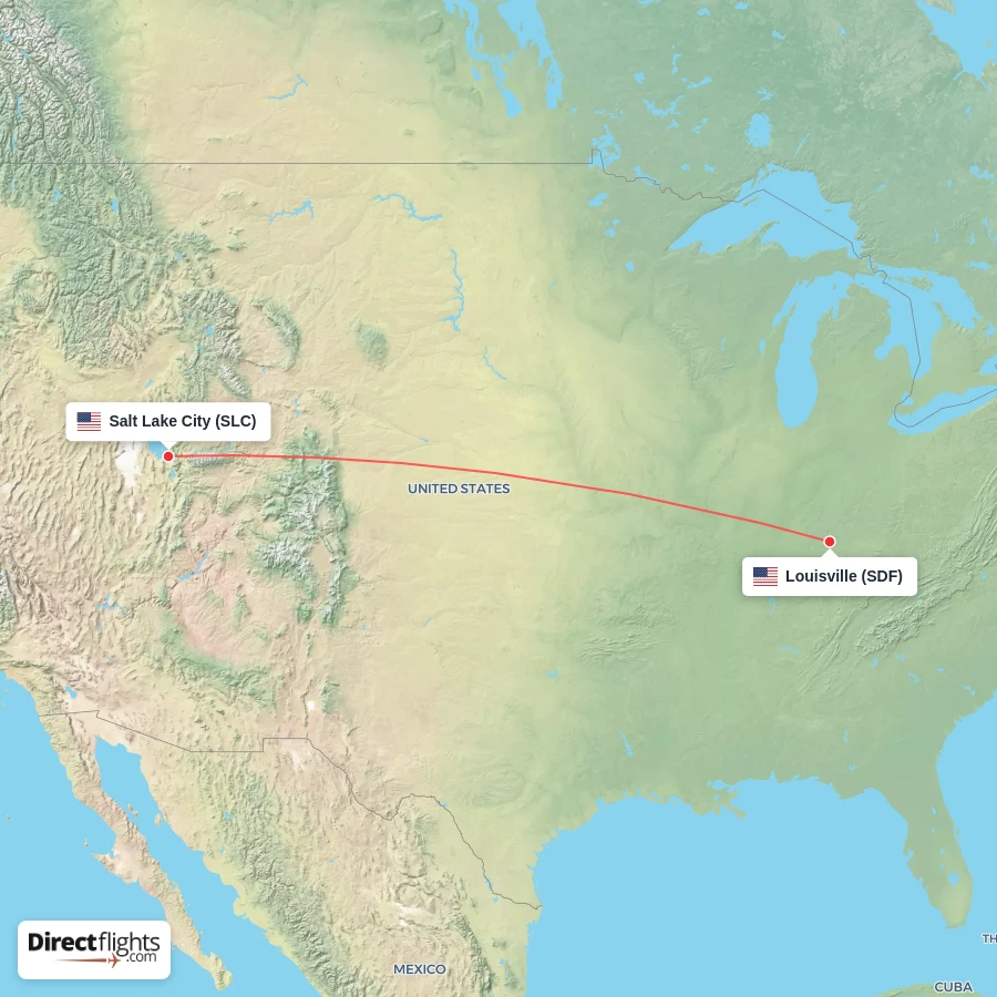 SDF - SLC route map