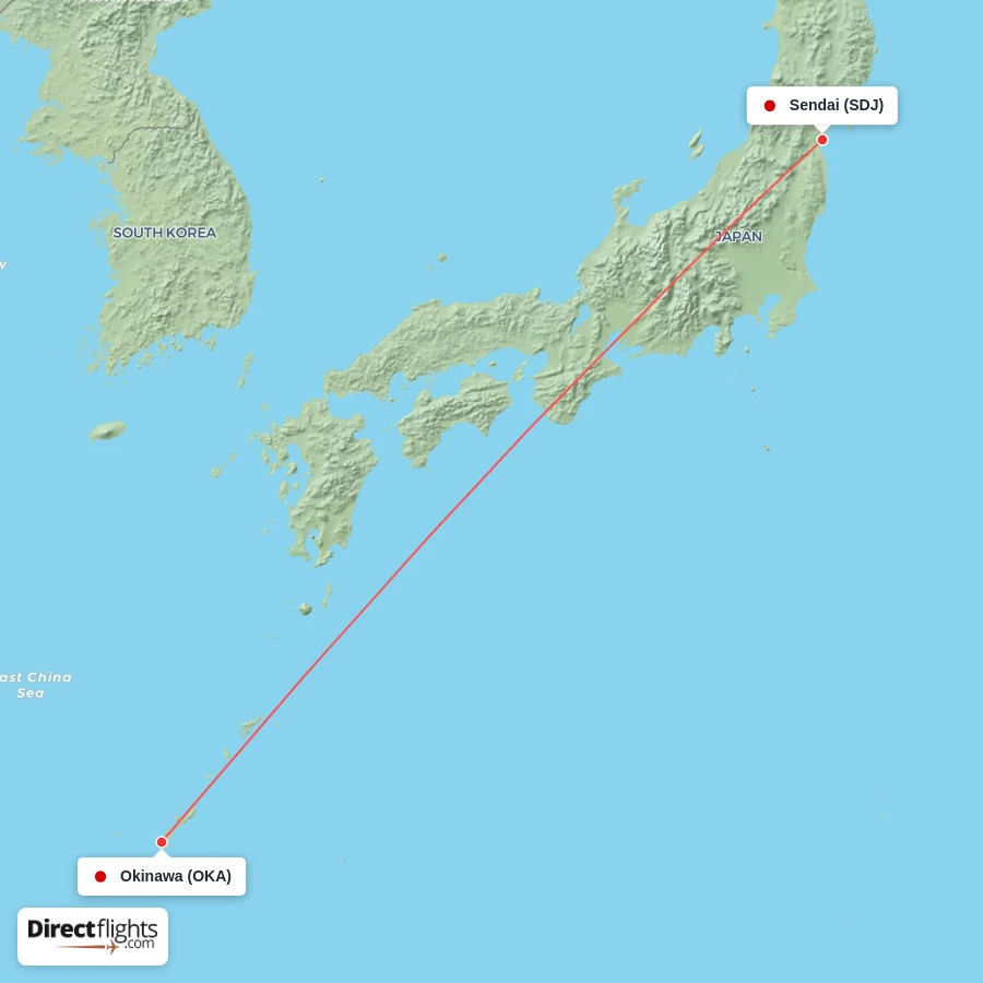 SDJ - OKA route map