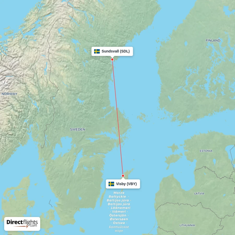 SDL - VBY route map
